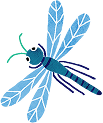Libelula azul